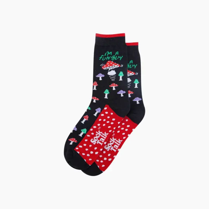 Fun Guy Mushroom Combed Cotton Socks