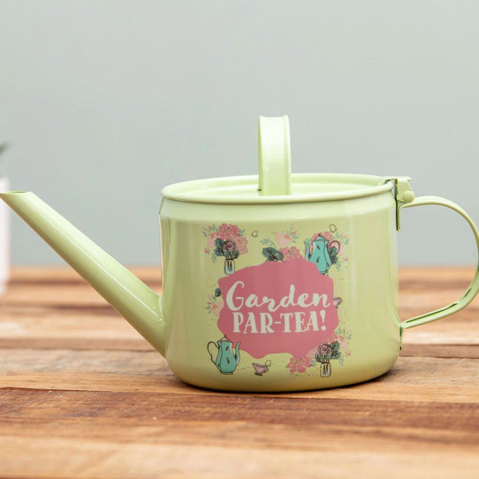 'Garden Par-tea' Green Watering Can Teapot