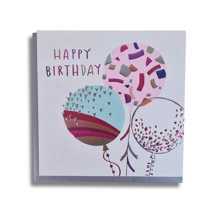 'Happy birthday' with balloons Greeting Card