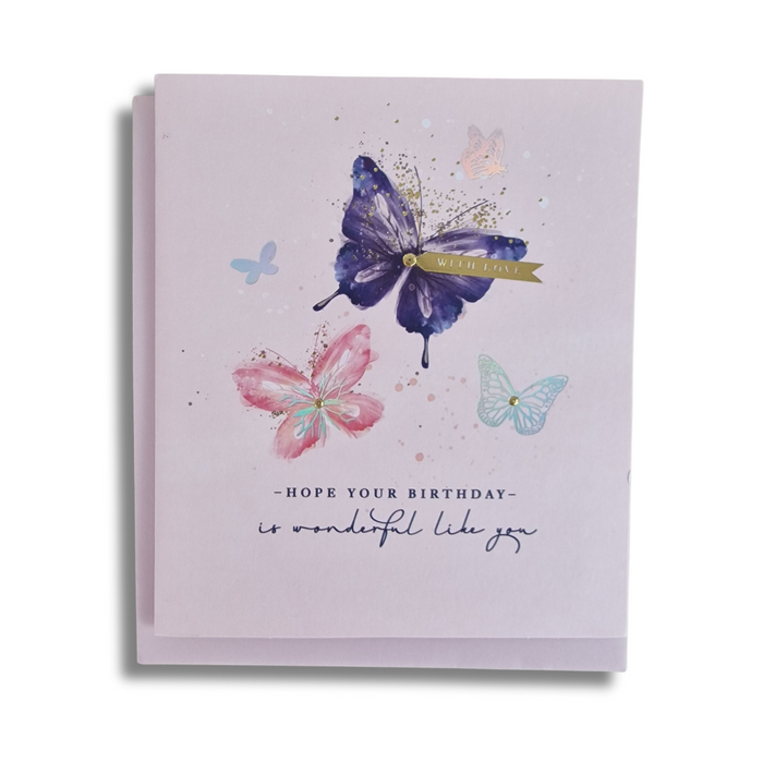 'Hope your birthday is wonderful like you' Card