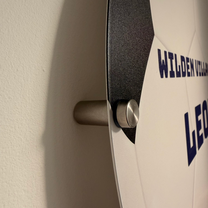 XL Personalised Metal Football Bedroom Wall Decor