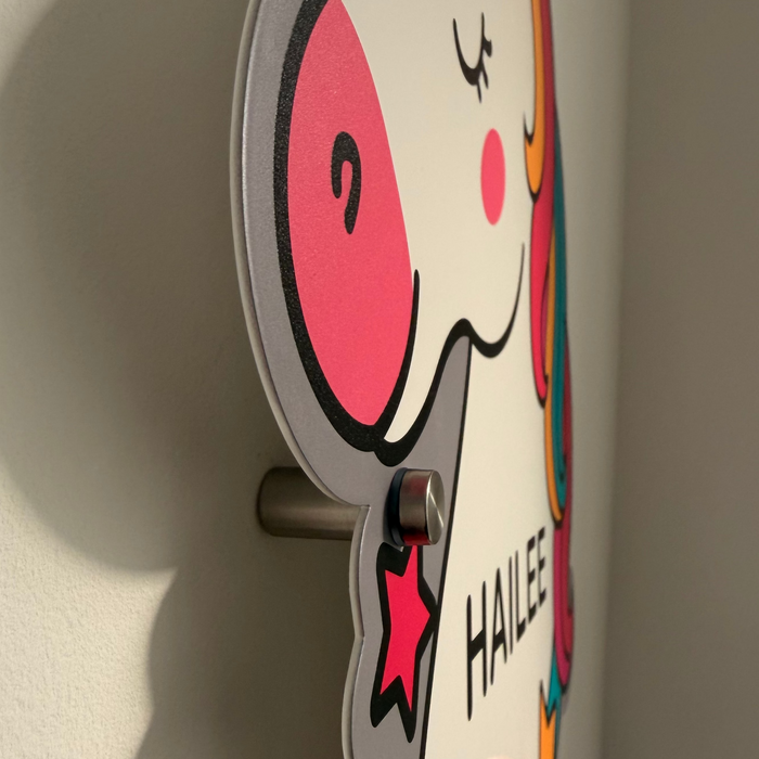 XL Personalised Metal Unicorn Children's Bedroom Wall Decor