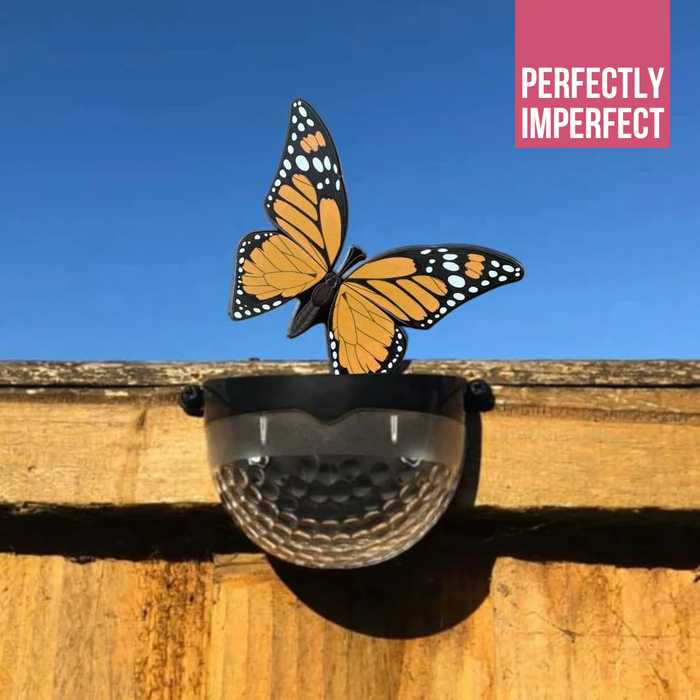 IMPERFECT - Orange Butterfly Solar Powered LED Light