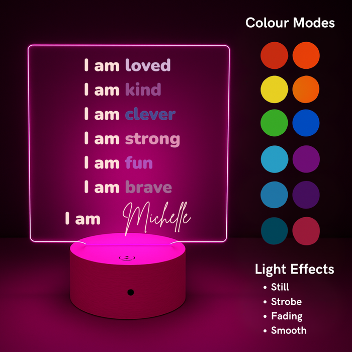 Affirmation LED Night Light (2 Colours to Choose From)