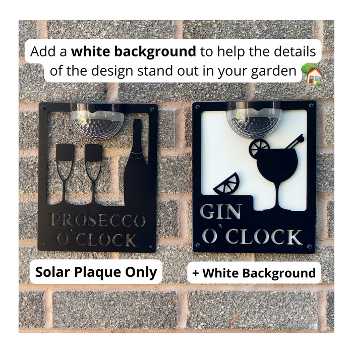 IMPERFECT- Vodka O'Clock Sign with Solar Powered Light