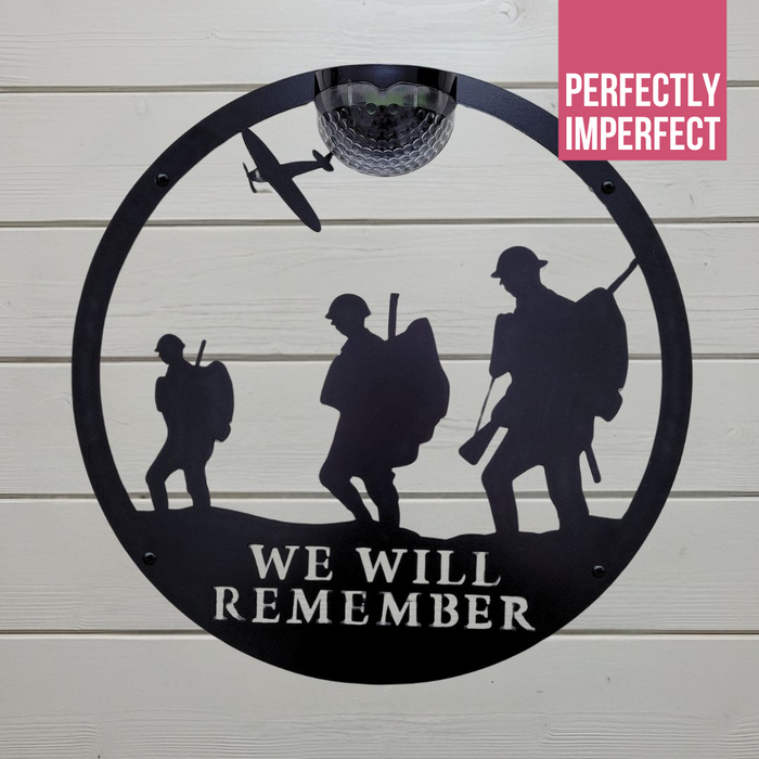 IMPERFECT - Large Remembrance Circle Solar Plaque