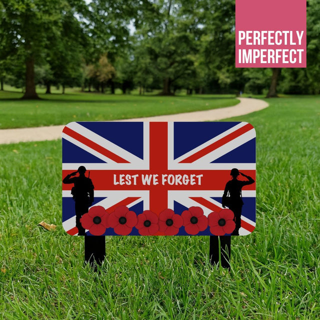IMPERFECT - 'Lest We Forget' Union Jack Remembrance Large Stake