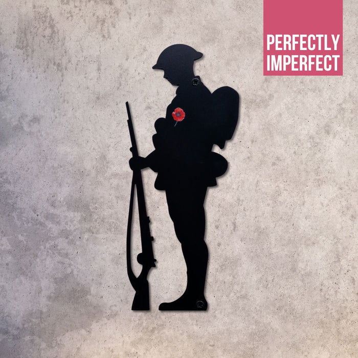 IMPERFECT- 30cm Remembrance Soldier Wall Art