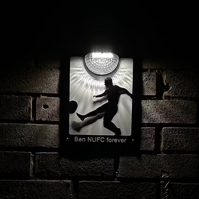 Footballer Solar Light Wall Plaque