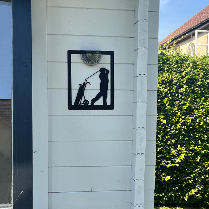Golfer Solar Light Wall Plaque
