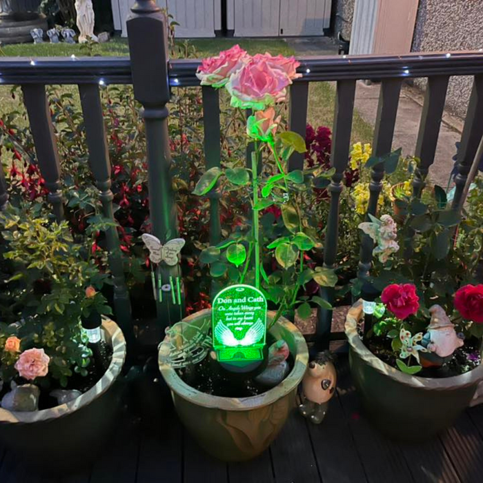 'On Angels Wings' Solar Stake (You Can Personalise Me!)