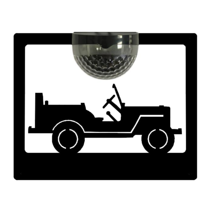 IMPERFECT- Jeep Solar Light Wall Plaque