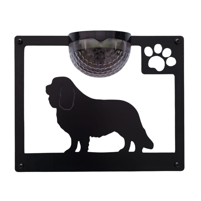 IMPERFECT - Cavalier King Charles Spaniel Dog Solar Light Wall Plaque