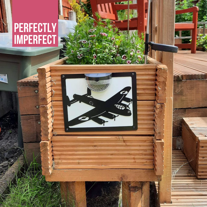 IMPERFECT- Lancaster Bomber Solar Light Wall Plaque