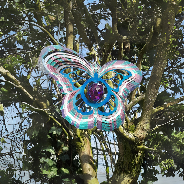 Butterfly Crystal Wind Spinner