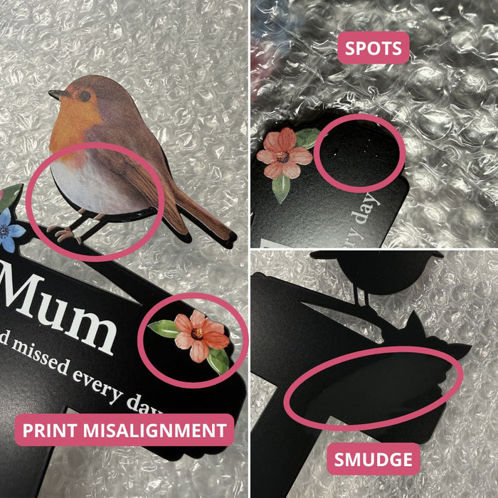 IMPERFECT - 'Mum' Large Robin Pot Stake
