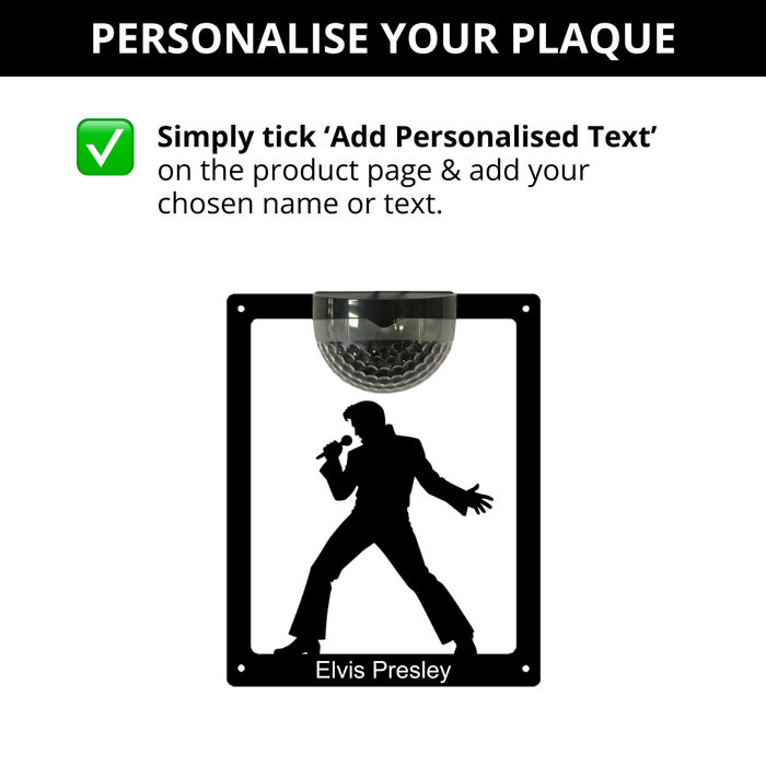 Limited Edition - Elvis Solar Light Wall Plaque (+ FREE White background)