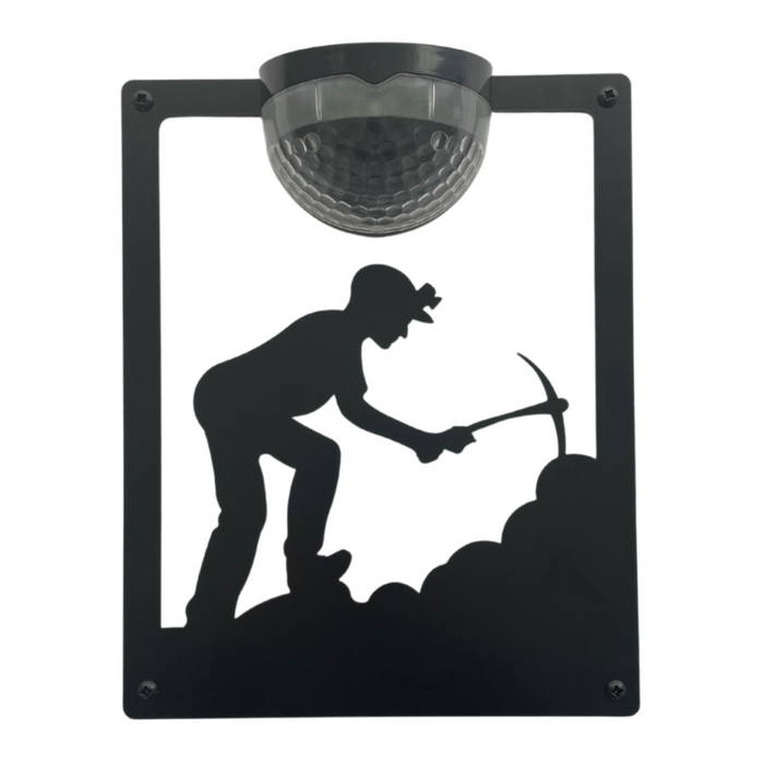 IMPERFECT- Coal Miner Solar Light Wall Plaque