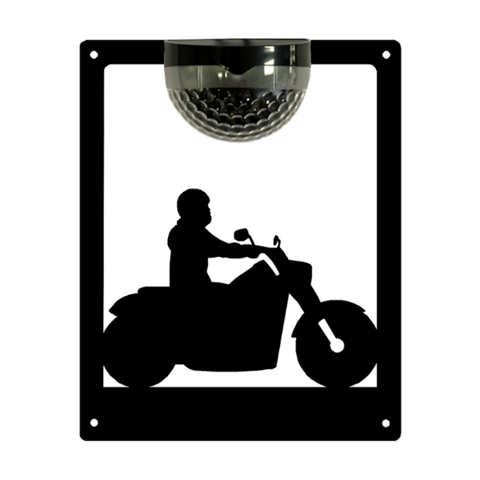IMPERFECT- Motorbike Solar Light Wall Plaque
