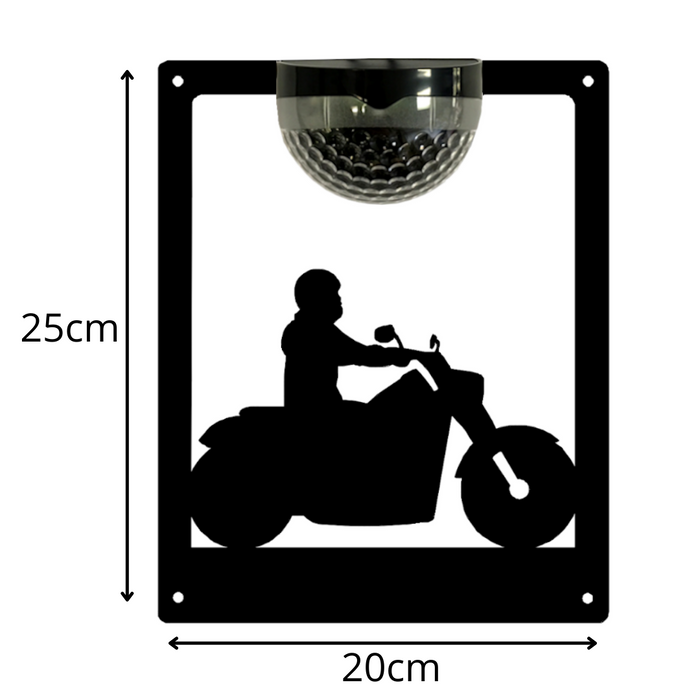 IMPERFECT- Motorbike Solar Light Wall Plaque