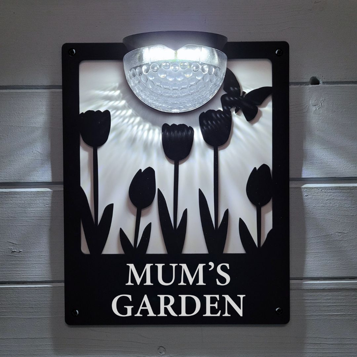Mum's Garden Solar Light Wall Plaque