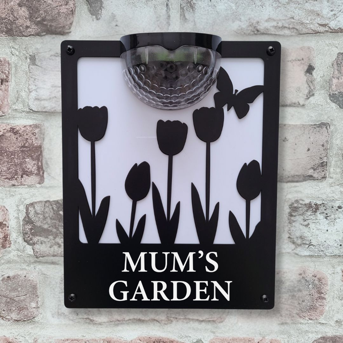 Mum's Garden Solar Light Wall Plaque