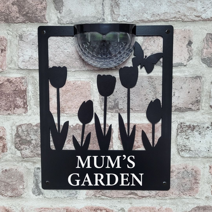 Mum's Garden Solar Light Wall Plaque