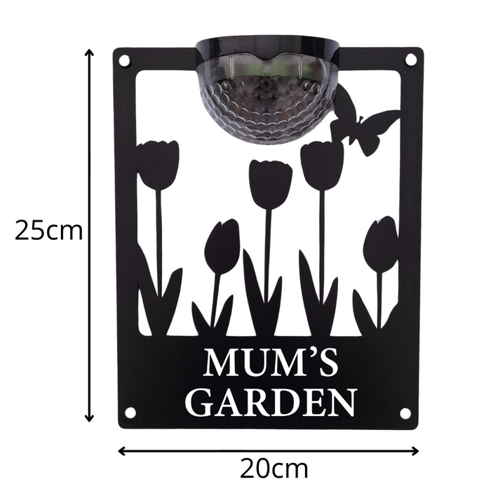 Mum's Garden Solar Light Wall Plaque