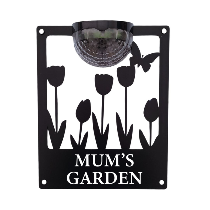 Mum's Garden Solar Light Wall Plaque