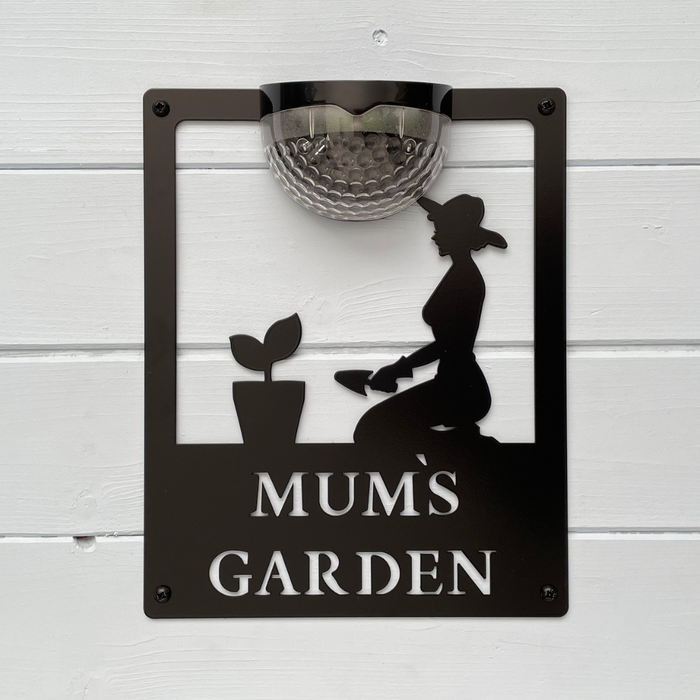 Mum's Garden Sign with Solar Powered Light
