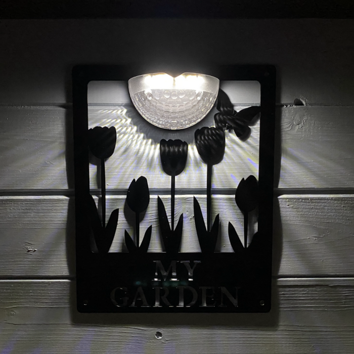 IMPERFECT- My Garden Sign with Solar Powered Light