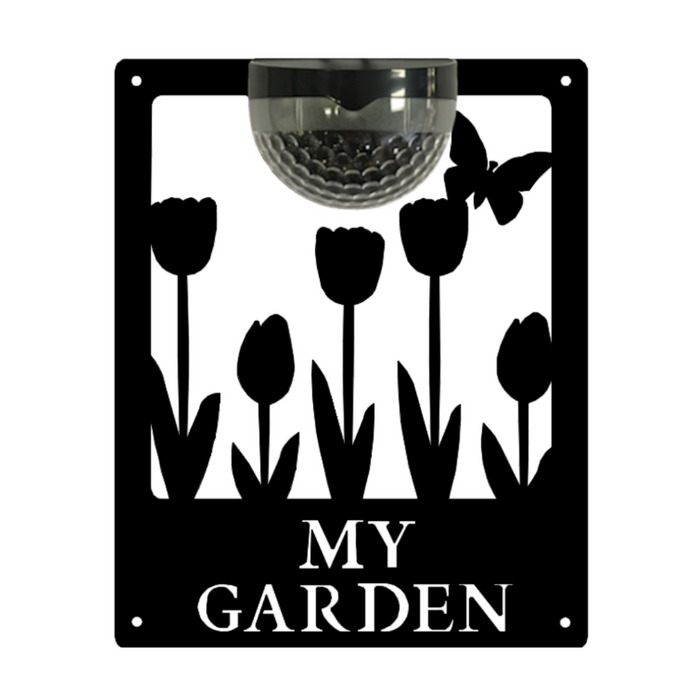 IMPERFECT- My Garden Sign with Solar Powered Light