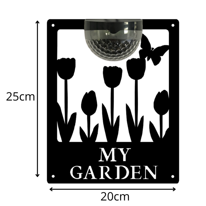 IMPERFECT- My Garden Sign with Solar Powered Light