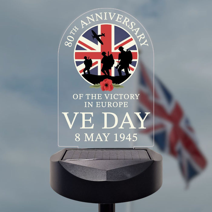 LIMITED EDITION 80th Commemorative VE Day Solar Stake