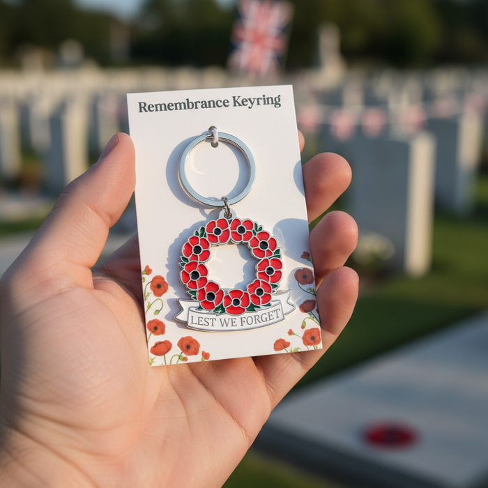 Poppy Wreath Keyring