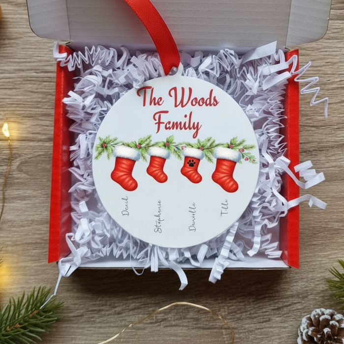 Gift-boxed Christmas Family Stockings Decoration (You Can Personalise Me!)
