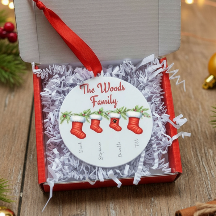 Gift-boxed Christmas Family Stockings Decoration (You Can Personalise Me!)