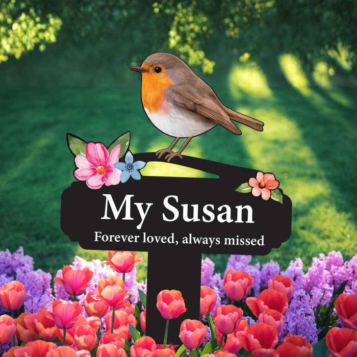 Personalised Large Robin Pot Stake