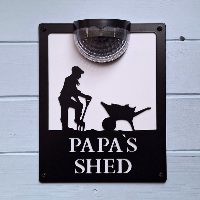 Papa's Shed Solar Powered Light