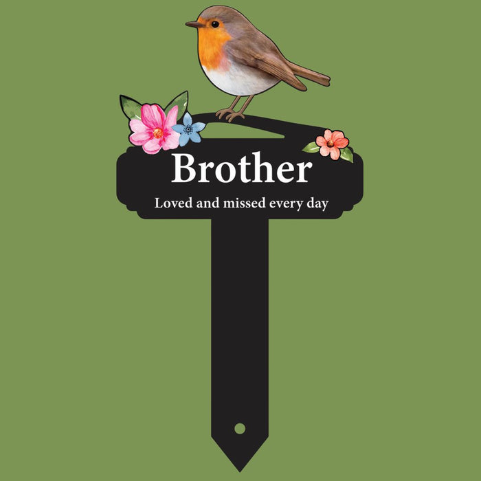 'Mum's Garden' Large Robin Pot Stake
