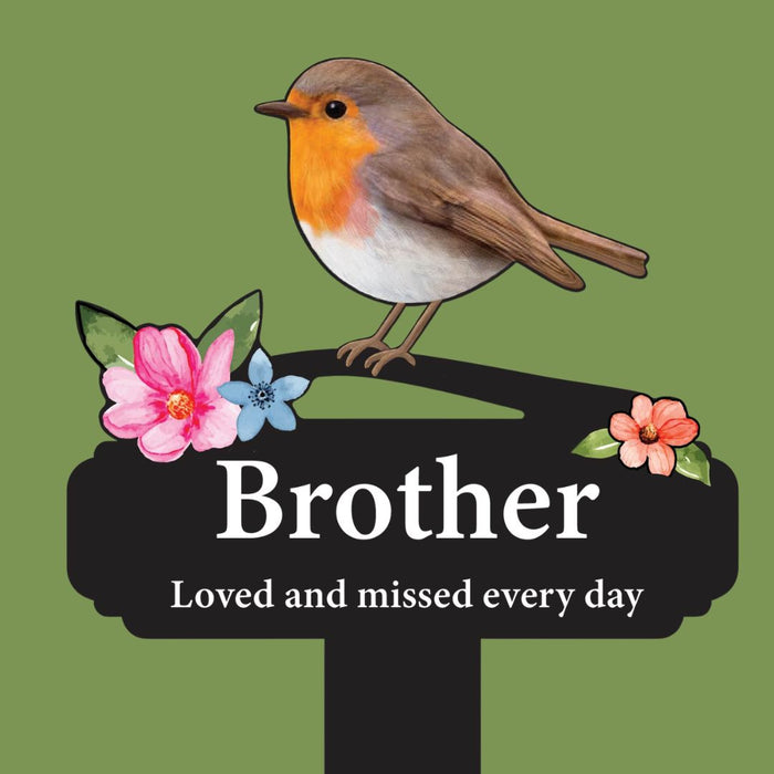 'Mum's Garden' Large Robin Pot Stake