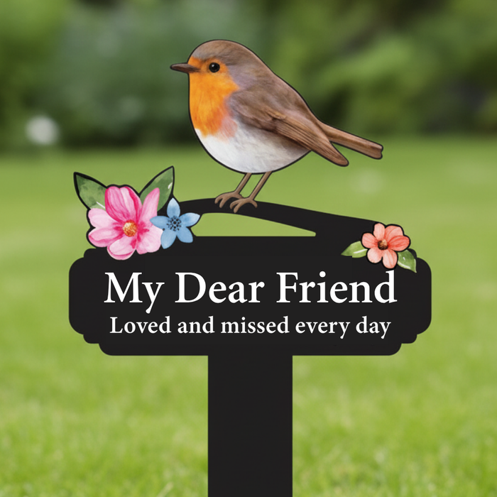 'My Dear Friend' Large Robin Pot Stake