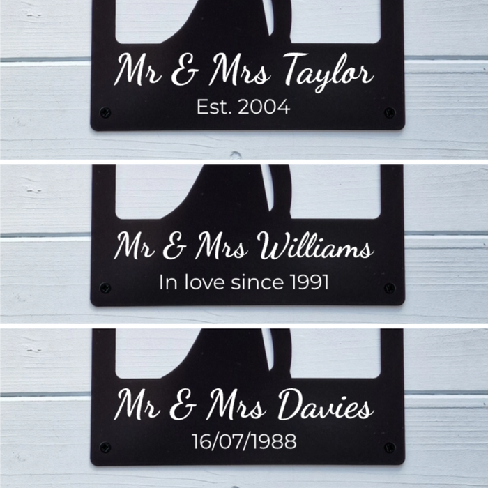 'Mr & Mrs' Wedding Solar Light Wall Plaque (You Can Personalise Me!)