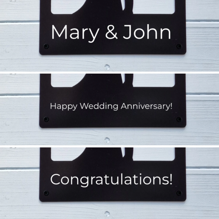 Wedding Solar Light Wall Plaque (You Can Personalise Me!)