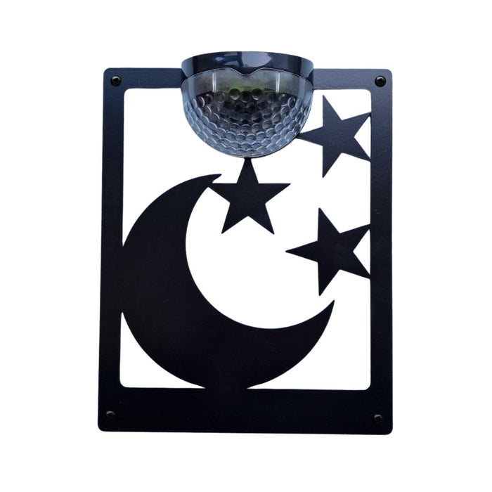 Moon and Stars Solar Light Wall Plaque