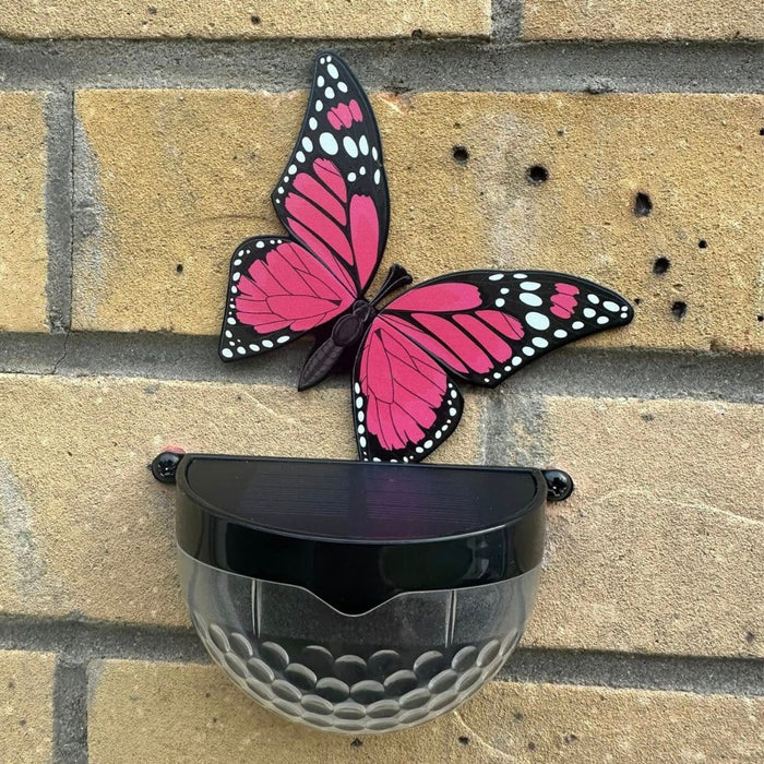 Coloured Butterfly Solar Powered LED Light (Pink/Orange/Blue)