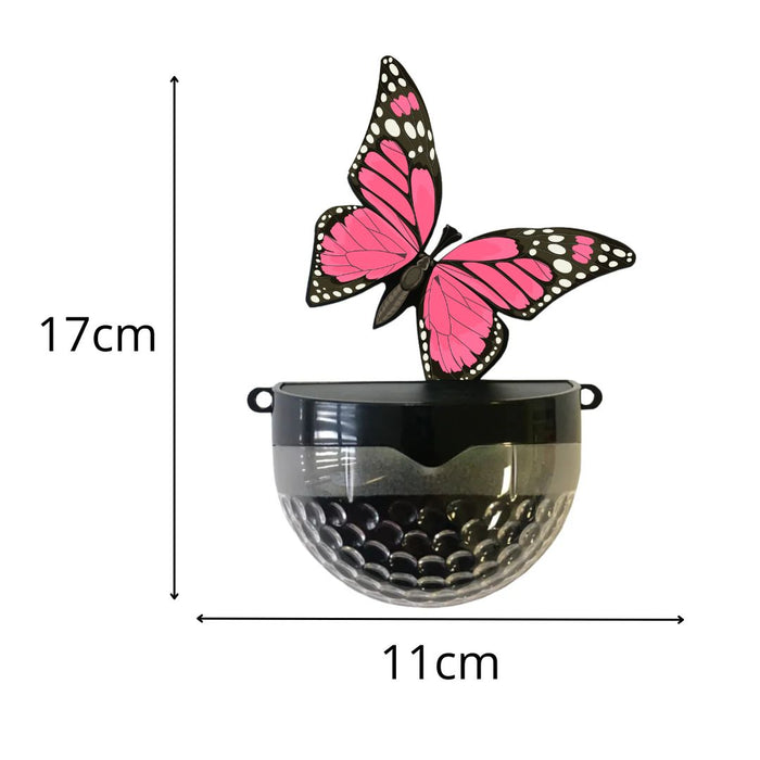 Coloured Butterfly Solar Powered LED Light (Pink/Orange/Blue)