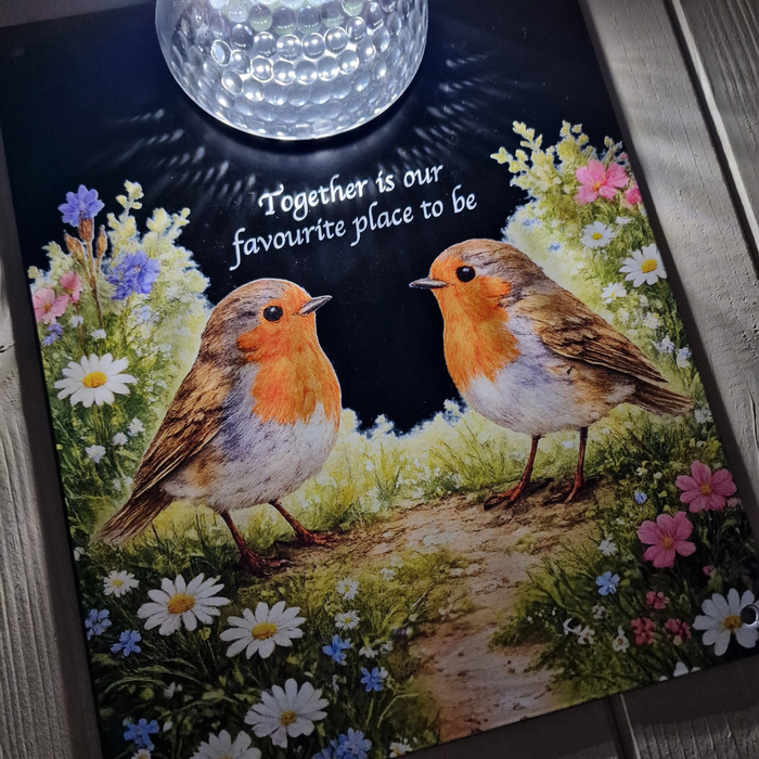 Together Robins Solar Light Wall Plaque — Flory's Online