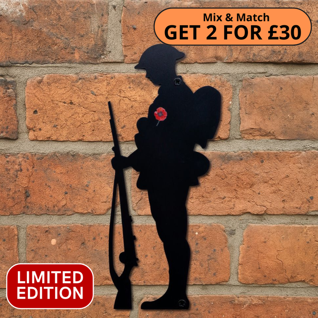 Remembrance Soldier Wall Art 30cm