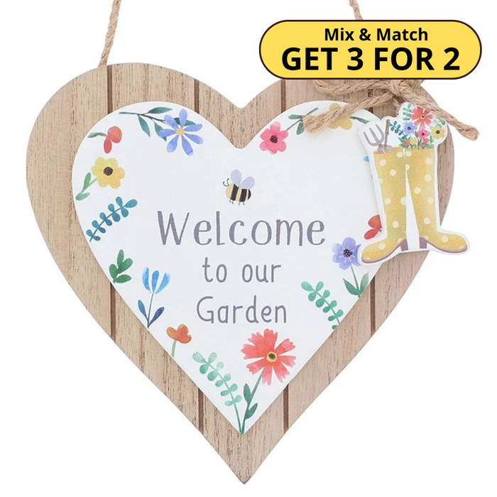 Welcome to our Garden Hanging Plaque